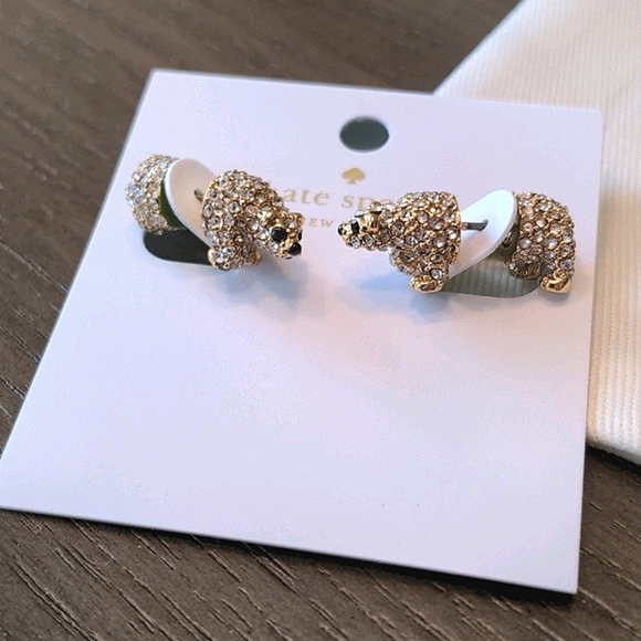 NEW Kate Spade Cold Comforts Polar Bear Studs - Picture 6 of 8